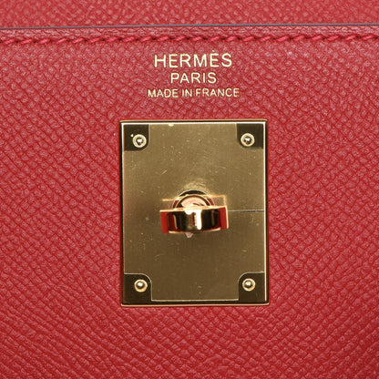 Hermes Epsom Kelly Sellier 32 Rouge Casaque 19 of 32