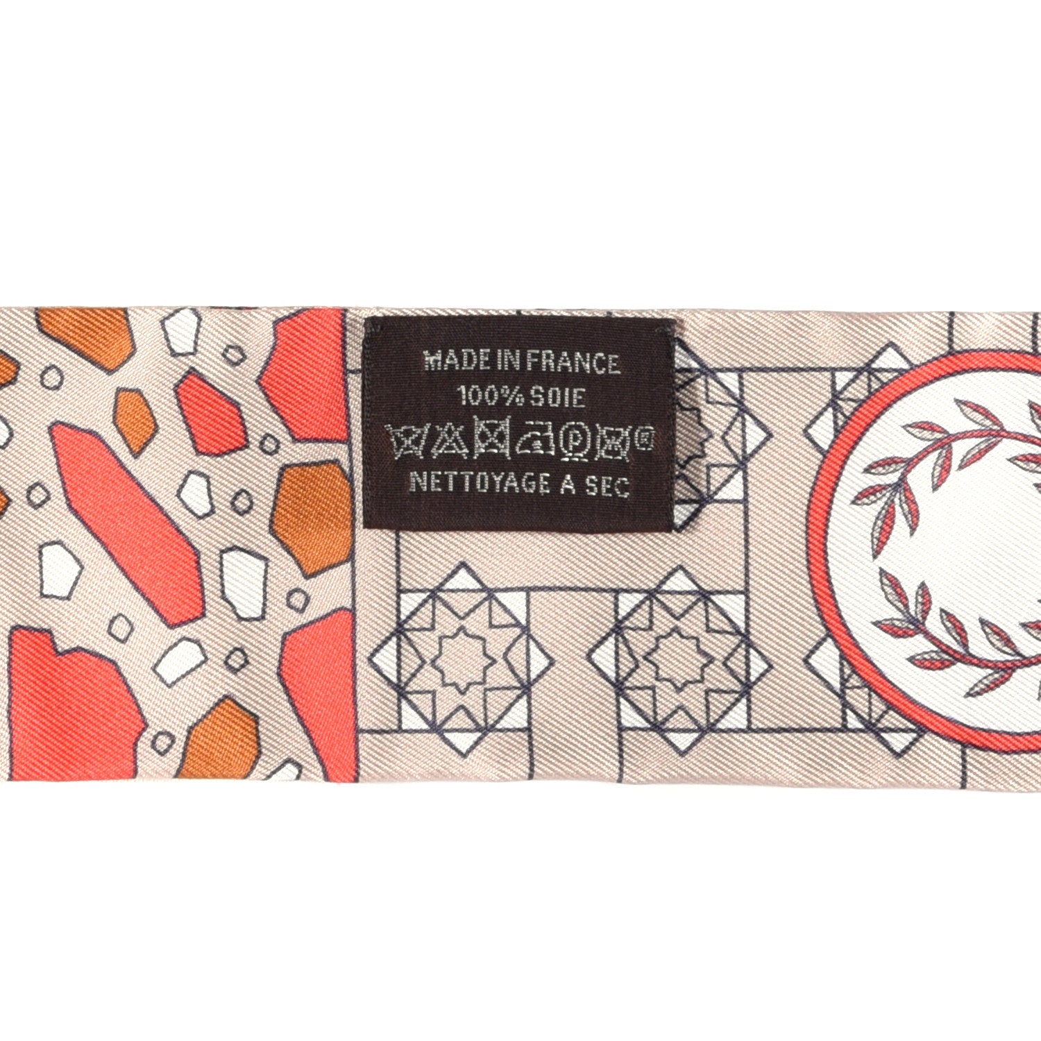 Hermes Silk La Danse Des Amazones Twilly Beige Corail Brun 4 of 4