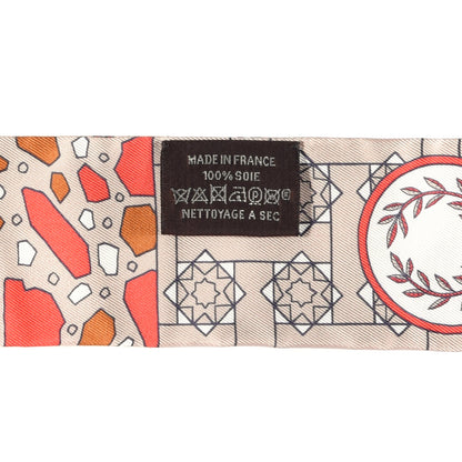 Hermes Silk La Danse Des Amazones Twilly Beige Corail Brun 4 of 4