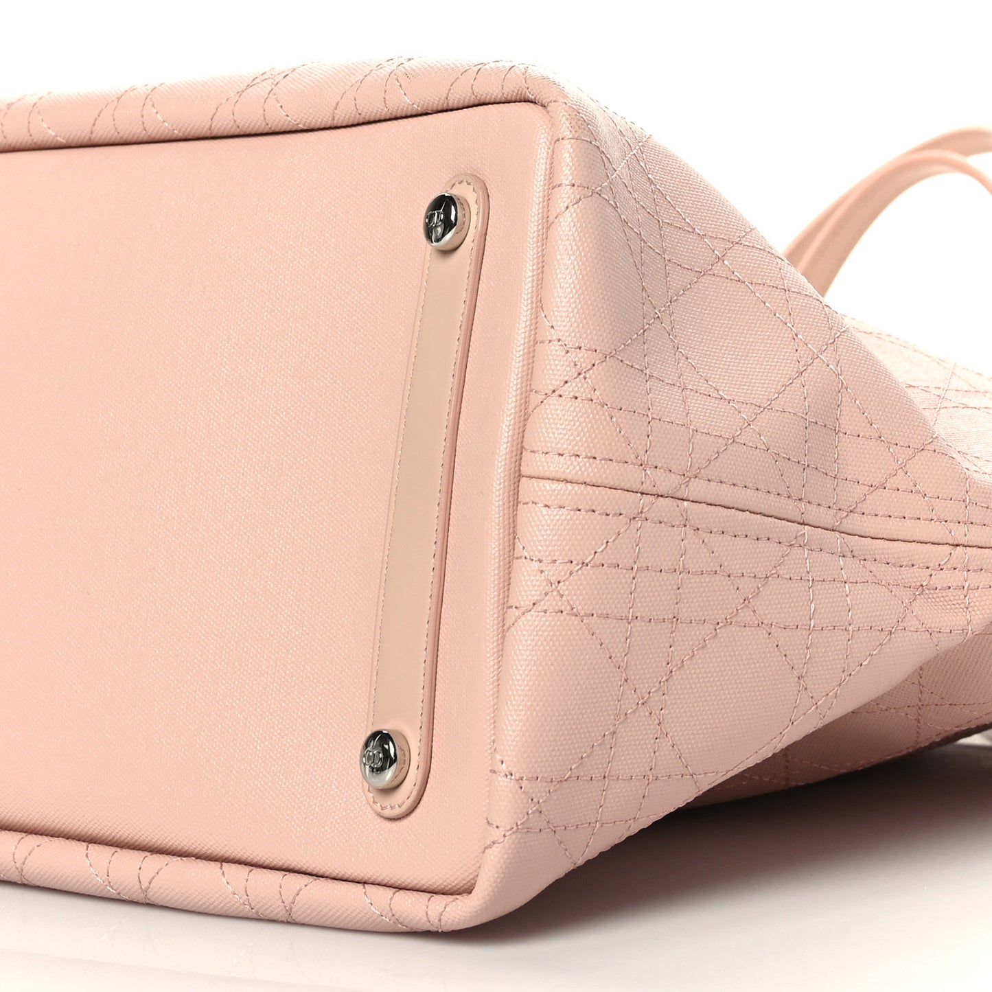 Coated Canvas Cannage Panarea Shopping Tote Rosato