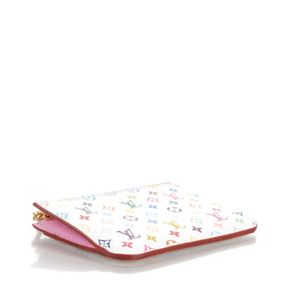 Louis Vuitton Monogram Multicolor Key Pouch White Litchi 4 of 7
