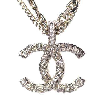 Chanel Crystal CC Multi Strand Chain Necklace Gold 4 of 8