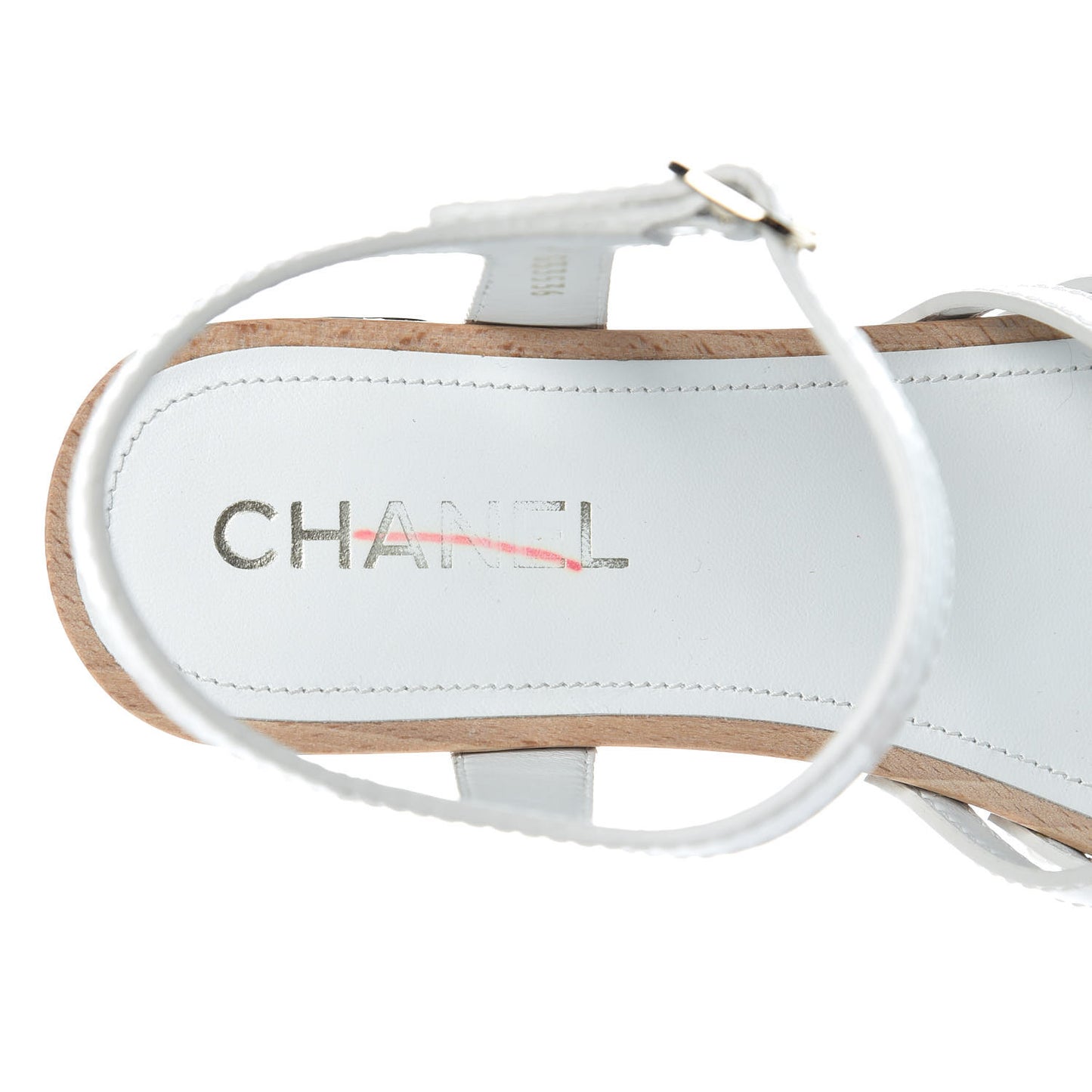 Metallized Patent Calfskin Sandals 38 Ivory