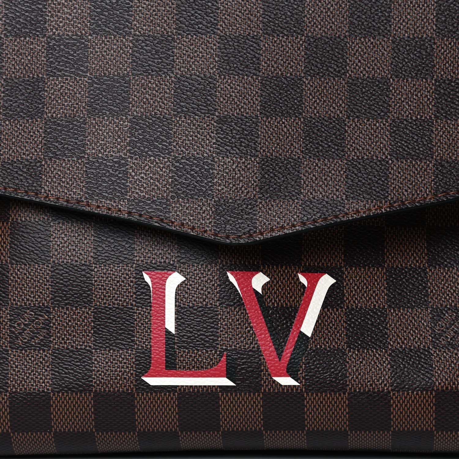 Louis Vuitton Damier Ebene Beaubourg MM Scarlet 12 of 12
