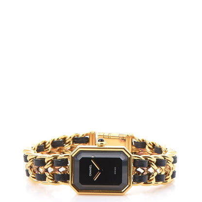 Chanel Stainless Steel Lambskin 20mm Chain Premiere Quartz Watch Gold S 3 of 8