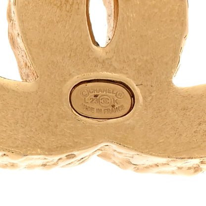 Chanel Metal Enamel CC Earrings Black Gold 4 of 5