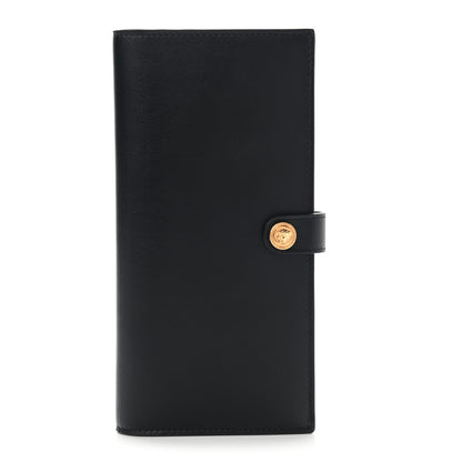 Versace Calfskin Medusa Long Wallet Black 1 of 10