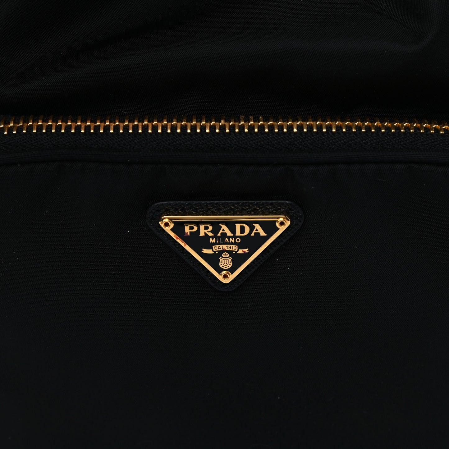 Saffiano Tessuto Nylon Mini Bucket Crossbody Bag Black