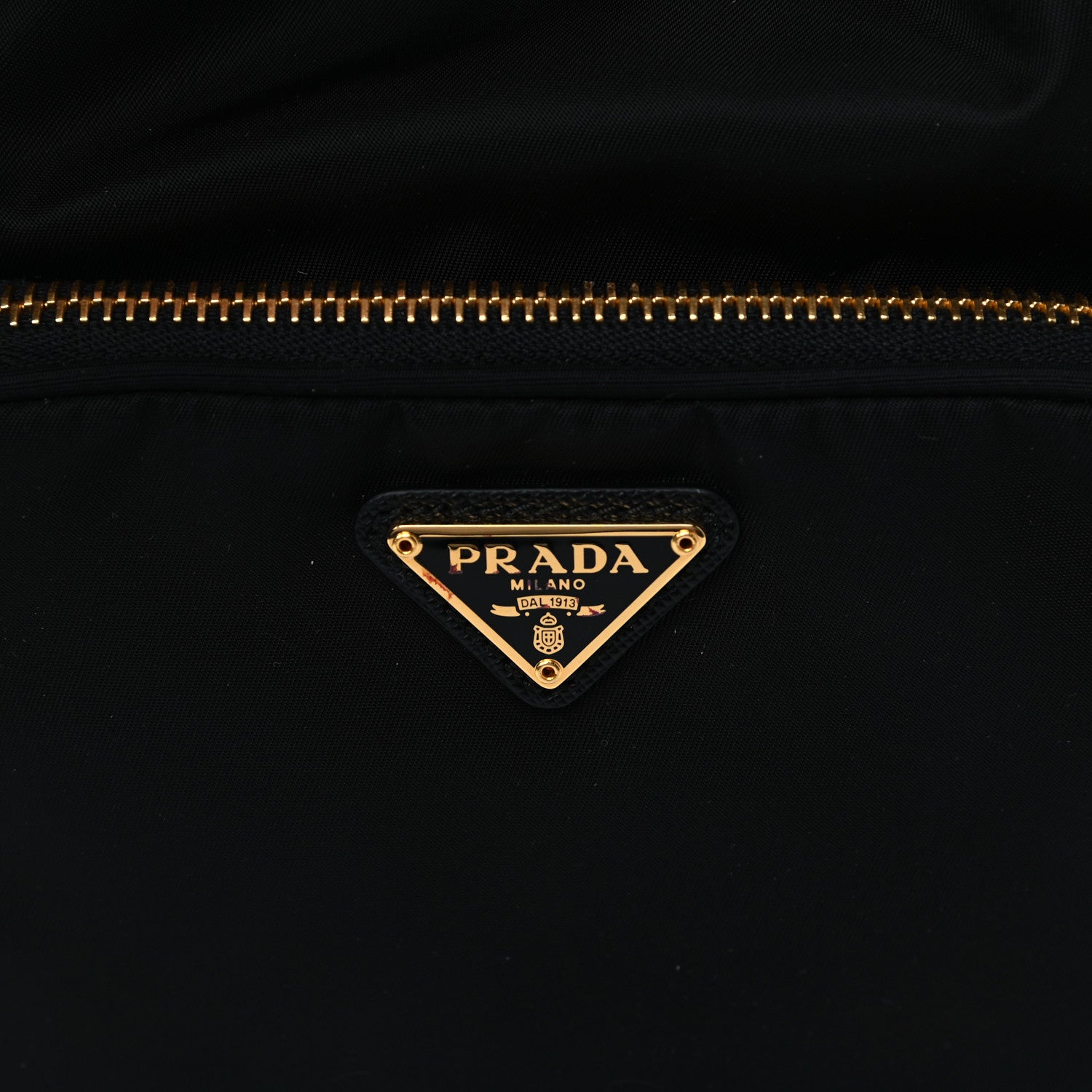 Prada Saffiano Tessuto Nylon Mini Bucket Crossbody Bag Black 7 of 12