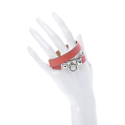 Hermes Epsom Rivale Double Tour Bracelet S Rose Jaipur 2 of 6