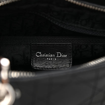 Christian Dior Calfskin Cannage Stitched Small Lady East West Lady Dior Black 6 of 16
