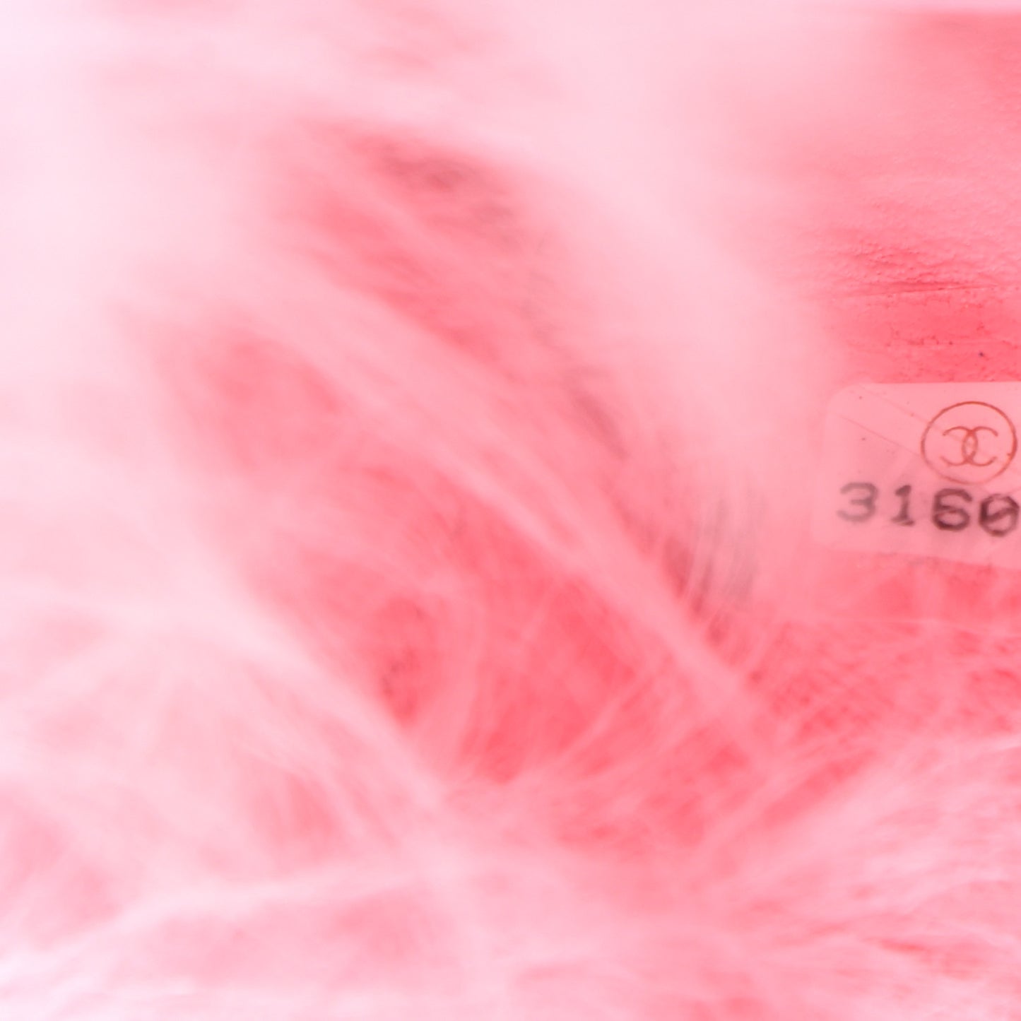 Shearling Lambskin CC Hook Card Holder Pink