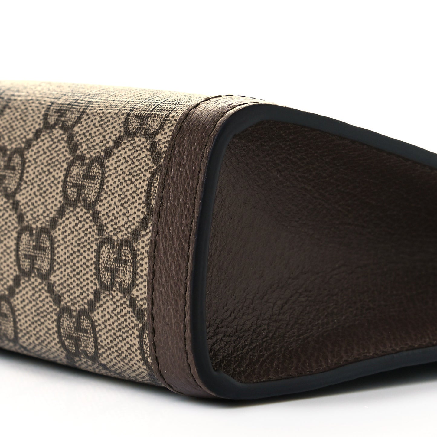 GG Supreme Monogram Web Ophidia Pouch Brown