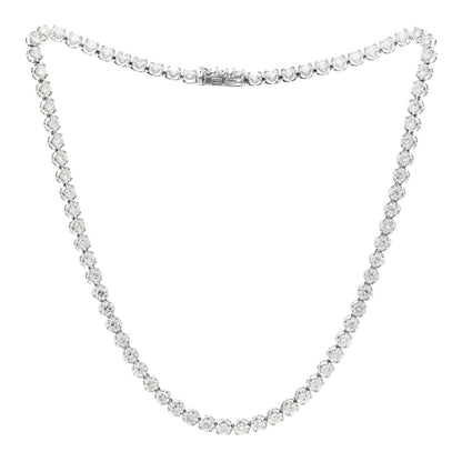 Parker & West by FASHIONPHILE 14K White Gold Diamond 6.95ctw Tennis Choker Necklace 3 of 5