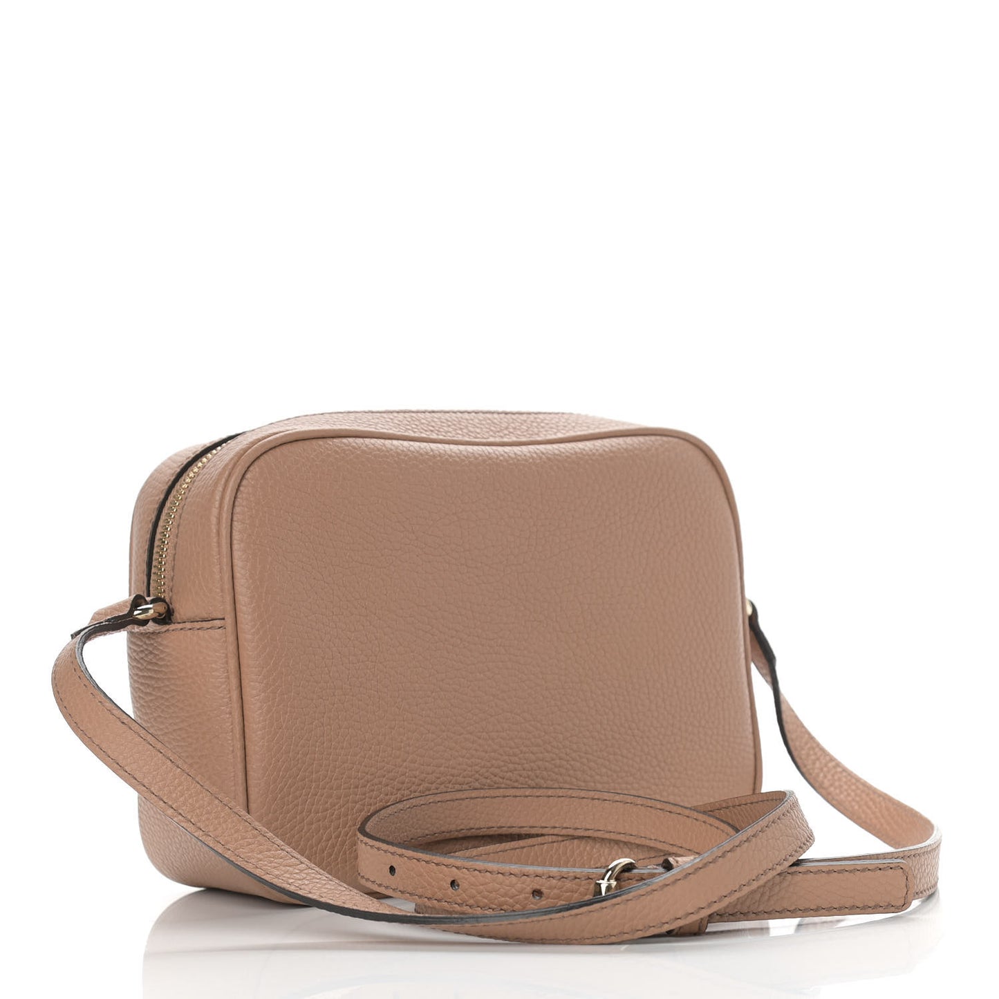 Pebbled Calfskin Small Soho Disco Bag Camelia