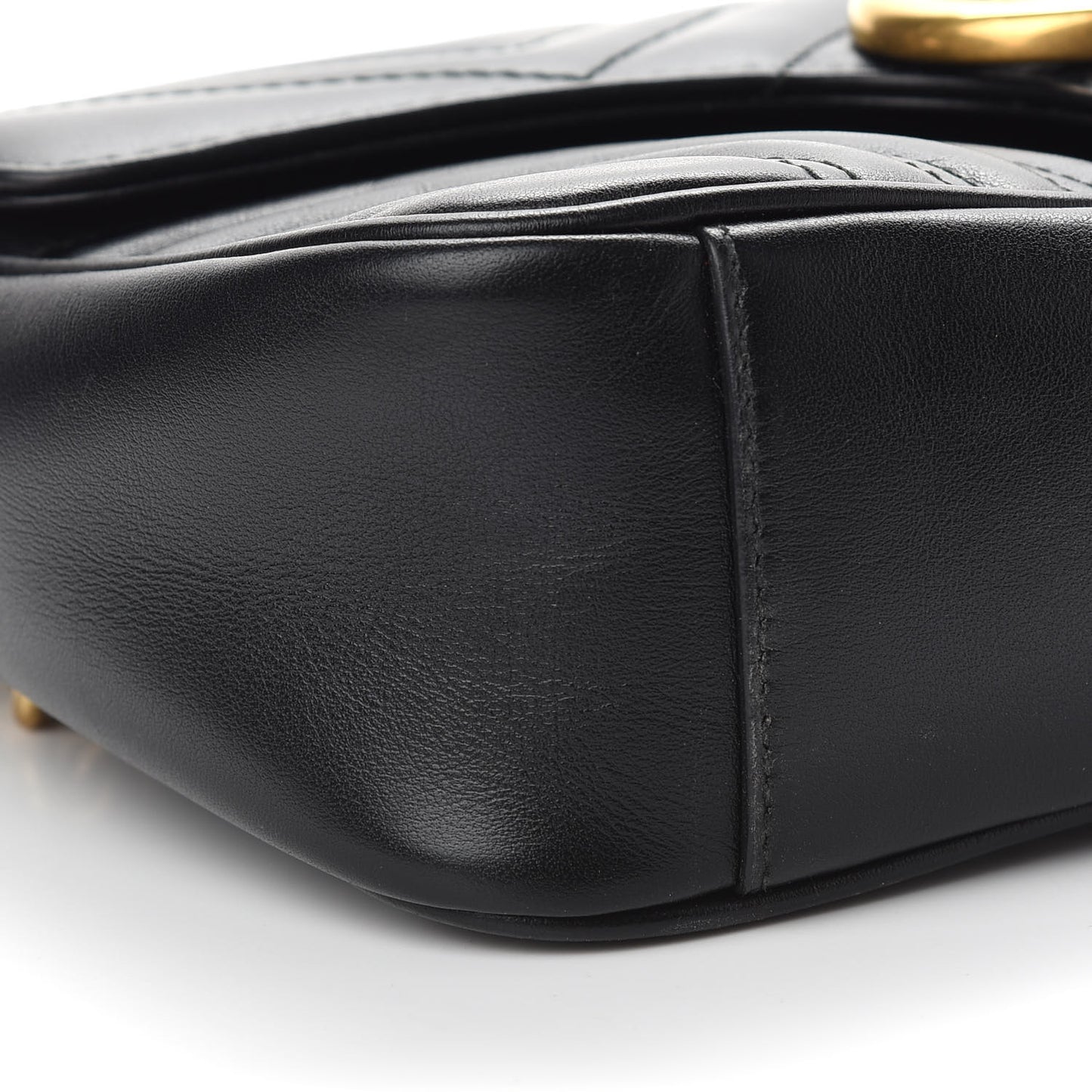 Calfskin Matelasse Small GG Marmont Shoulder Bag Black