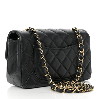 Chanel Lambskin Quilted Mini Rectangular Flap Black 3 of 12