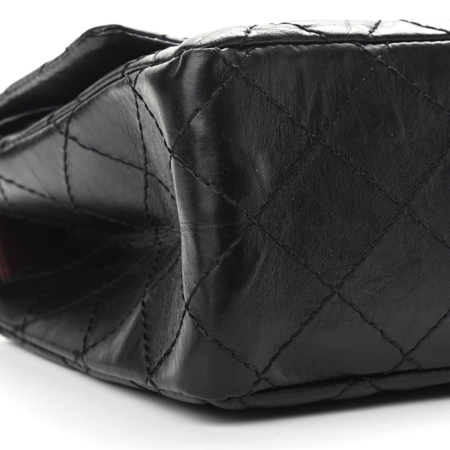 Aged Calfskin Quilted 2.55 Reissue 226 Flap Black