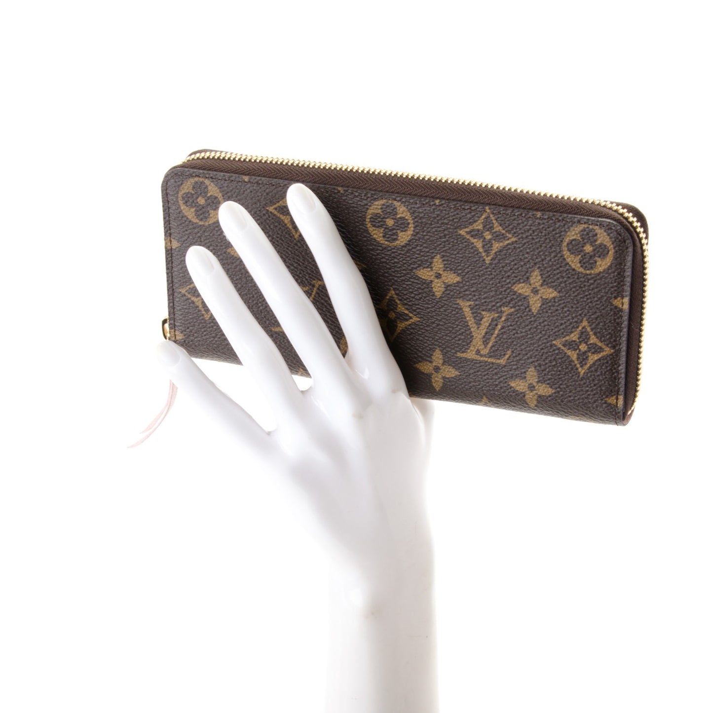 Monogram Clemence Wallet Rose Ballerine