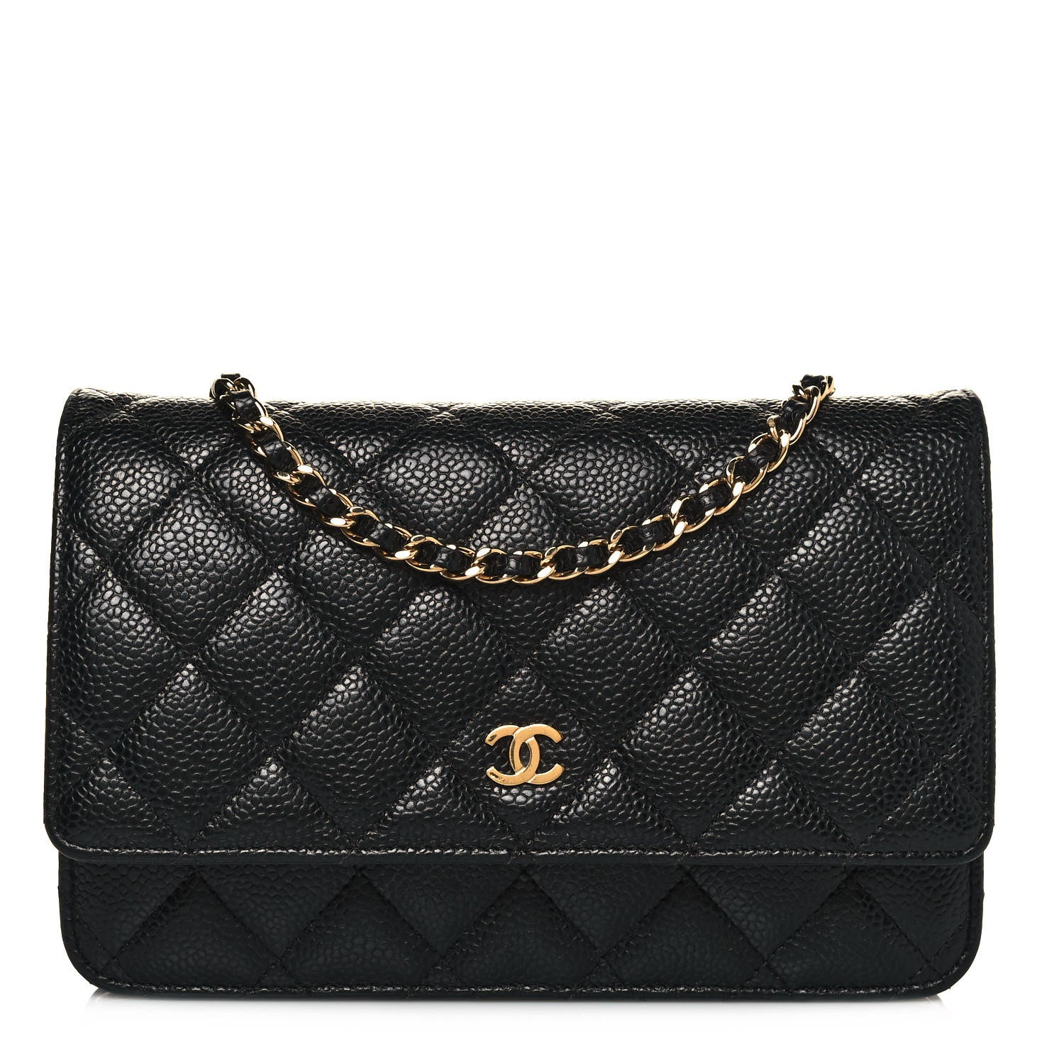 Chanel Caviar Quilted Wallet On Chain WOC Black 1 of 12