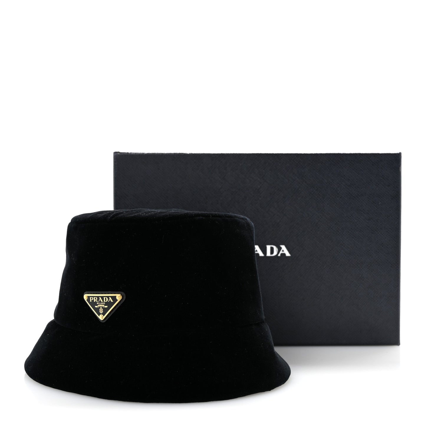 Velvet Triangle Womens Bucket Hat S Black