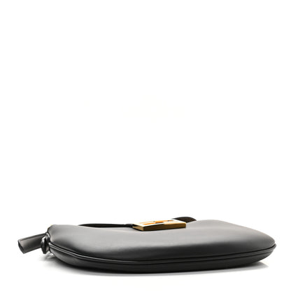 Fendi Vitello Grace Suede Small Croissant Hobo Black 3 of 10