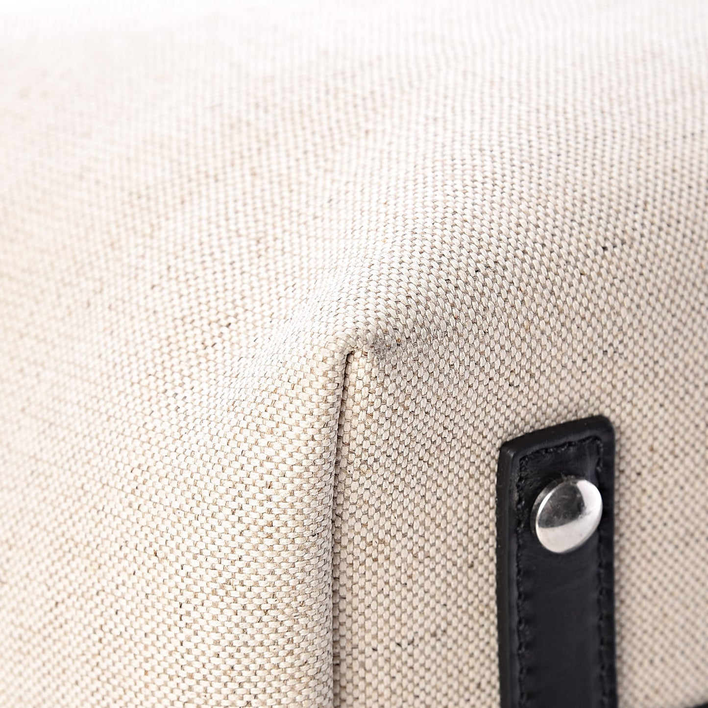 Canvas Smooth Calfskin Medium Belt Bag Black