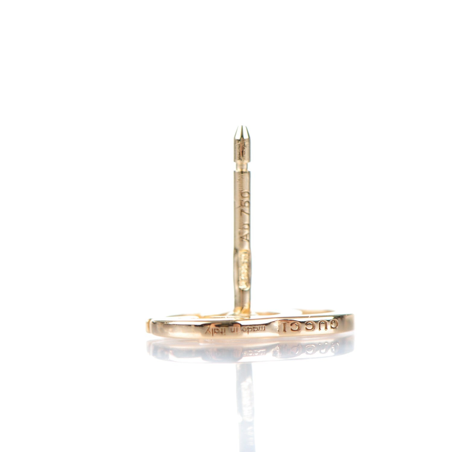 Gucci 18K Yellow Gold GG Tissue Stud Earrings 6 of 7