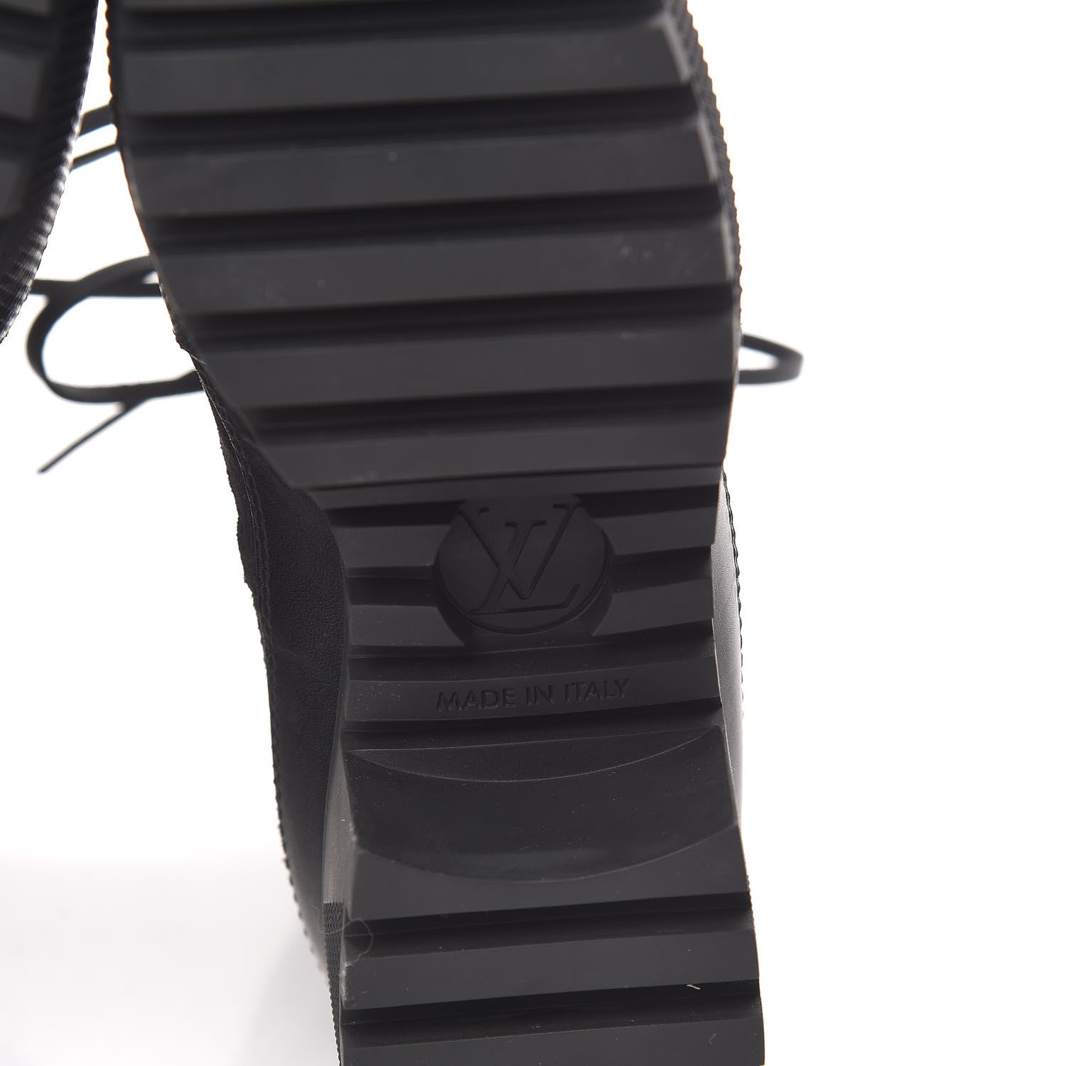 Louis Vuitton Suede Calfskin Monogram LV Black Heart Laureate Platform Desert Boots 36 Black 6 of 7