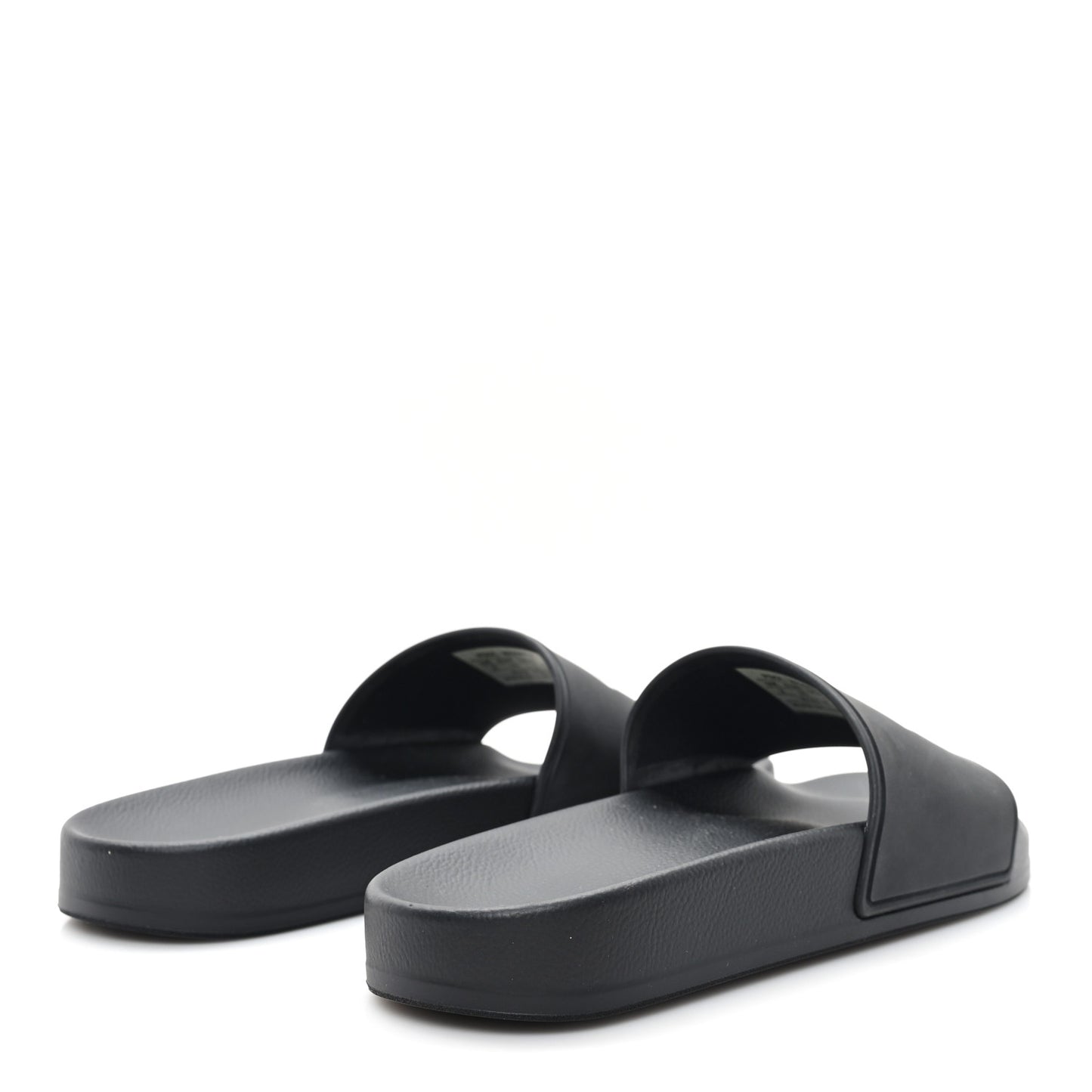 Rubber Paris Logo Womens Slide Sandals 35 Black