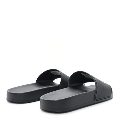 Balenciaga Rubber Paris Logo Womens Slide Sandals 35 Black 5 of 9