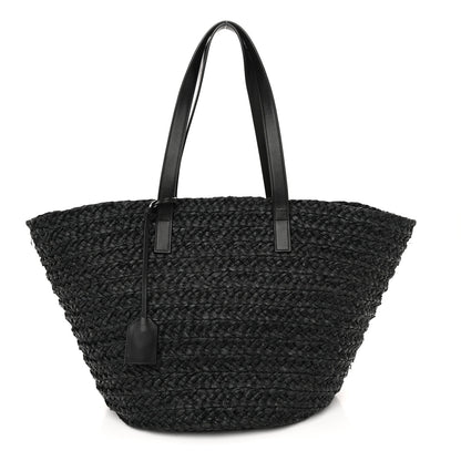 Saint Laurent Raffia Medium Panier Bag Black 1 of 10