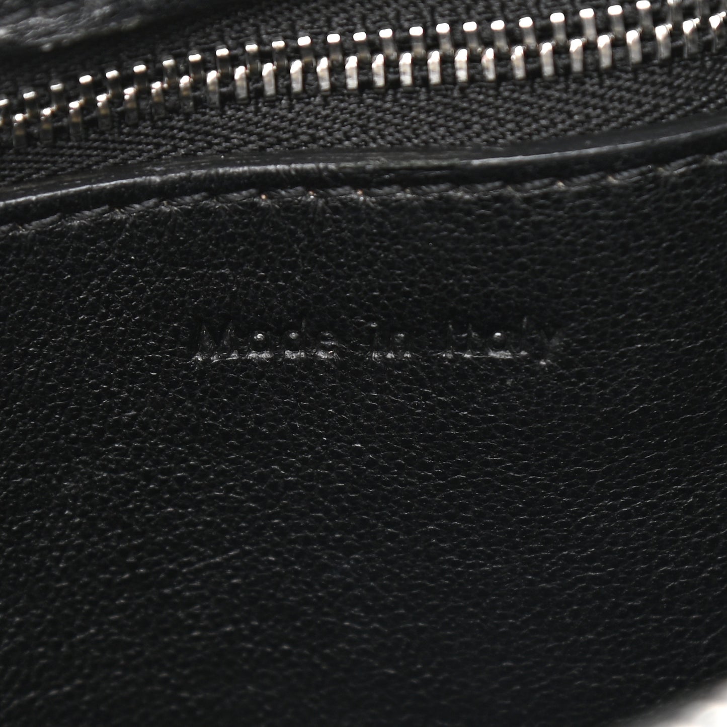 Grained Calfskin Small Bi-Color Edge Shoulder Bag Black Green