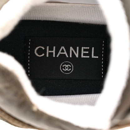 Chanel Fabric Calfskin Suede CC Womens Sneakers 36.5 Dark Green 7 of 8