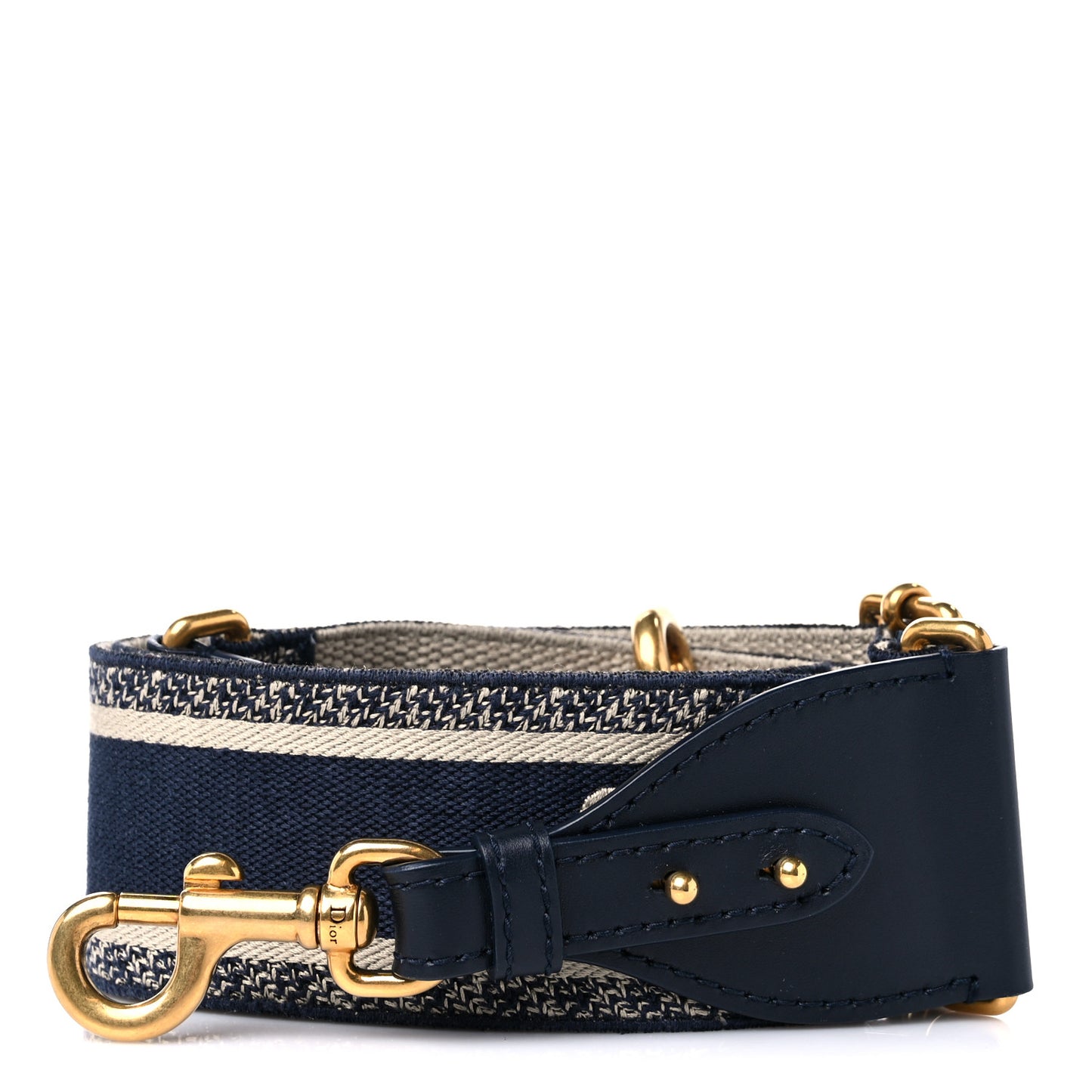 Canvas Embroidered Shoulder Strap Blue