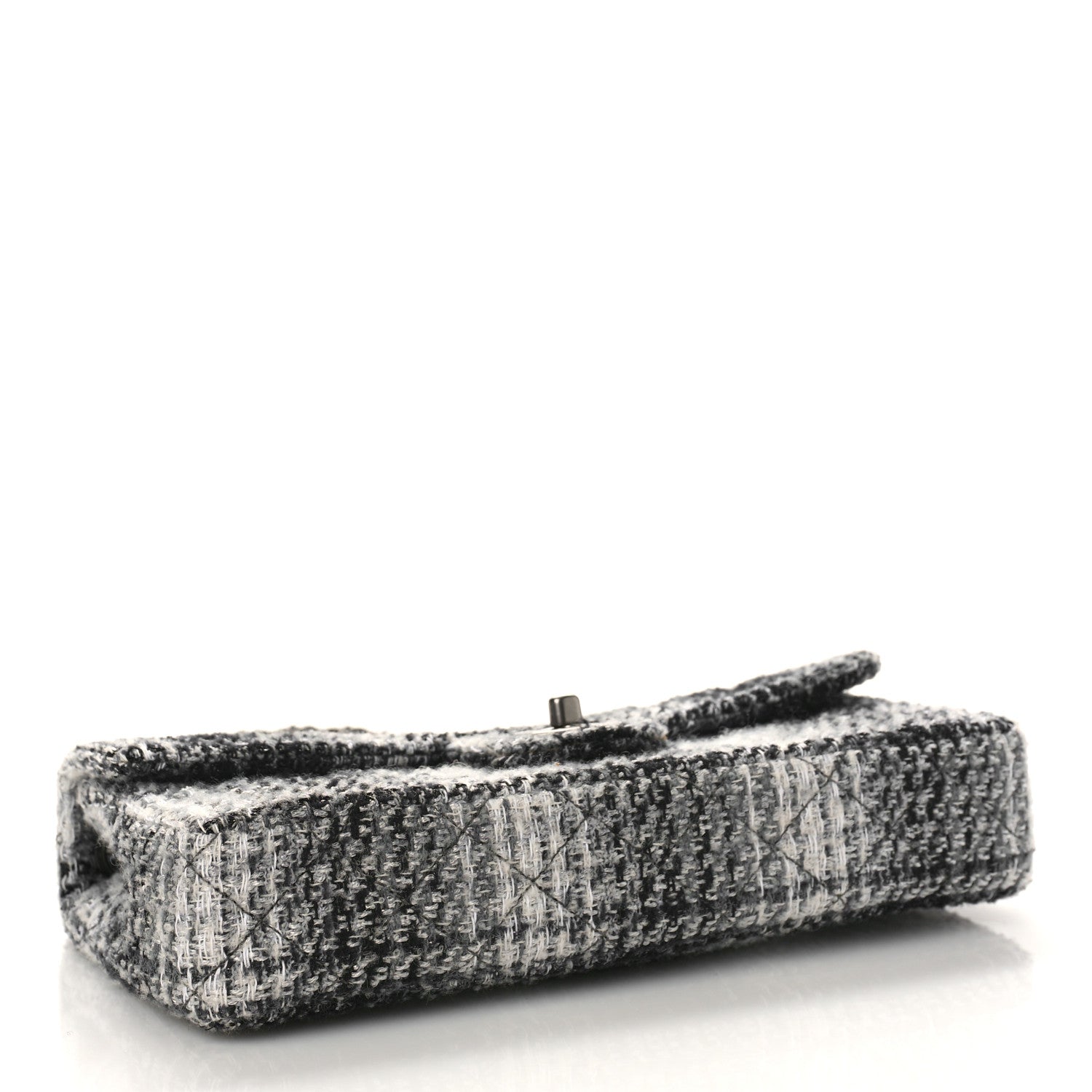 Chanel Tweed East West Flap Black White 4 of 9