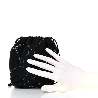 Chanel Nylon Travel Drawstring Bag Black 10 of 13