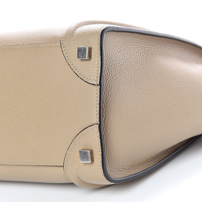 Celine Drummed Calfskin Micro Luggage Dune 6 of 12