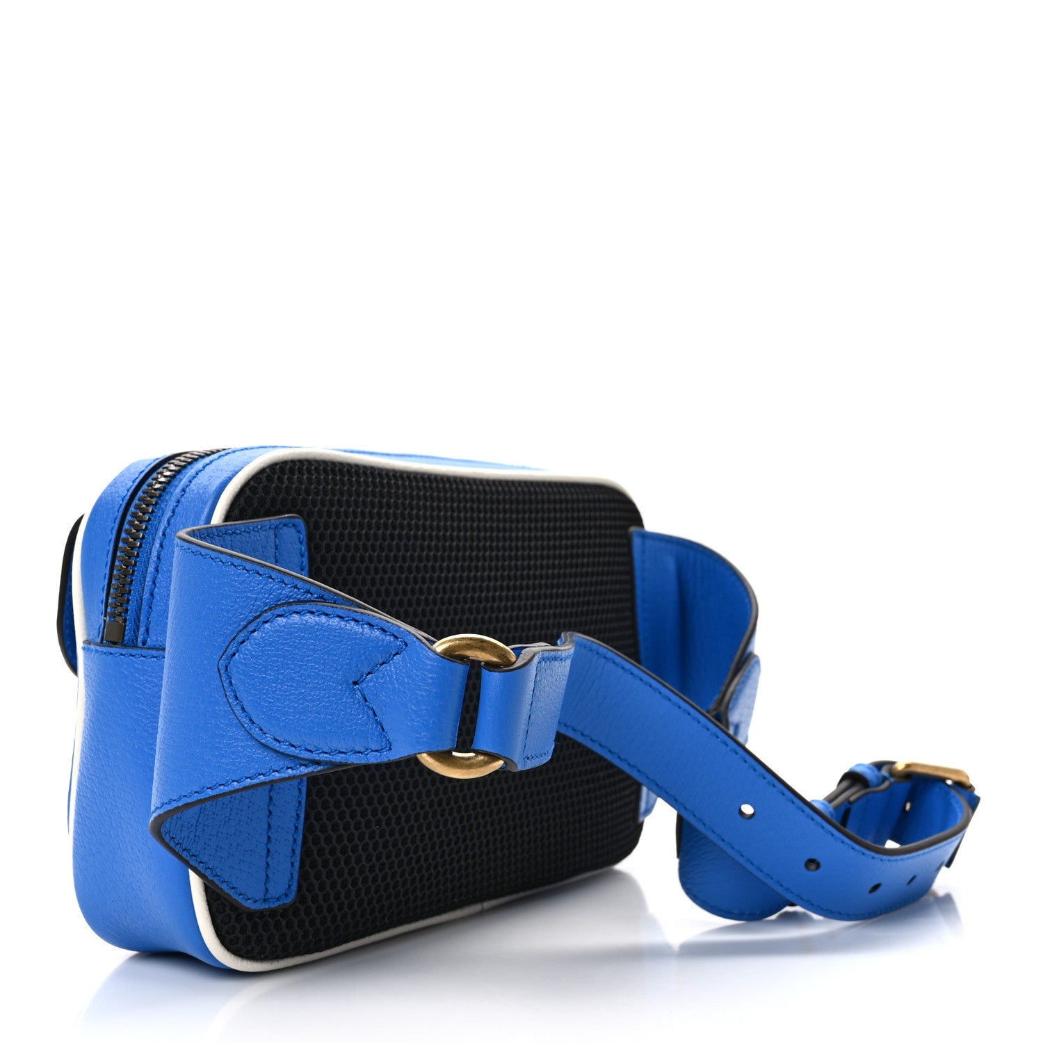Gucci X ADIDAS Textured Dollar Calfskin Belt Bag Blue 3 of 10