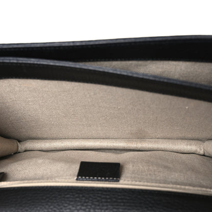 Gucci Dollar Calfskin Interlocking G Shoulder Bag Black 5 of 11