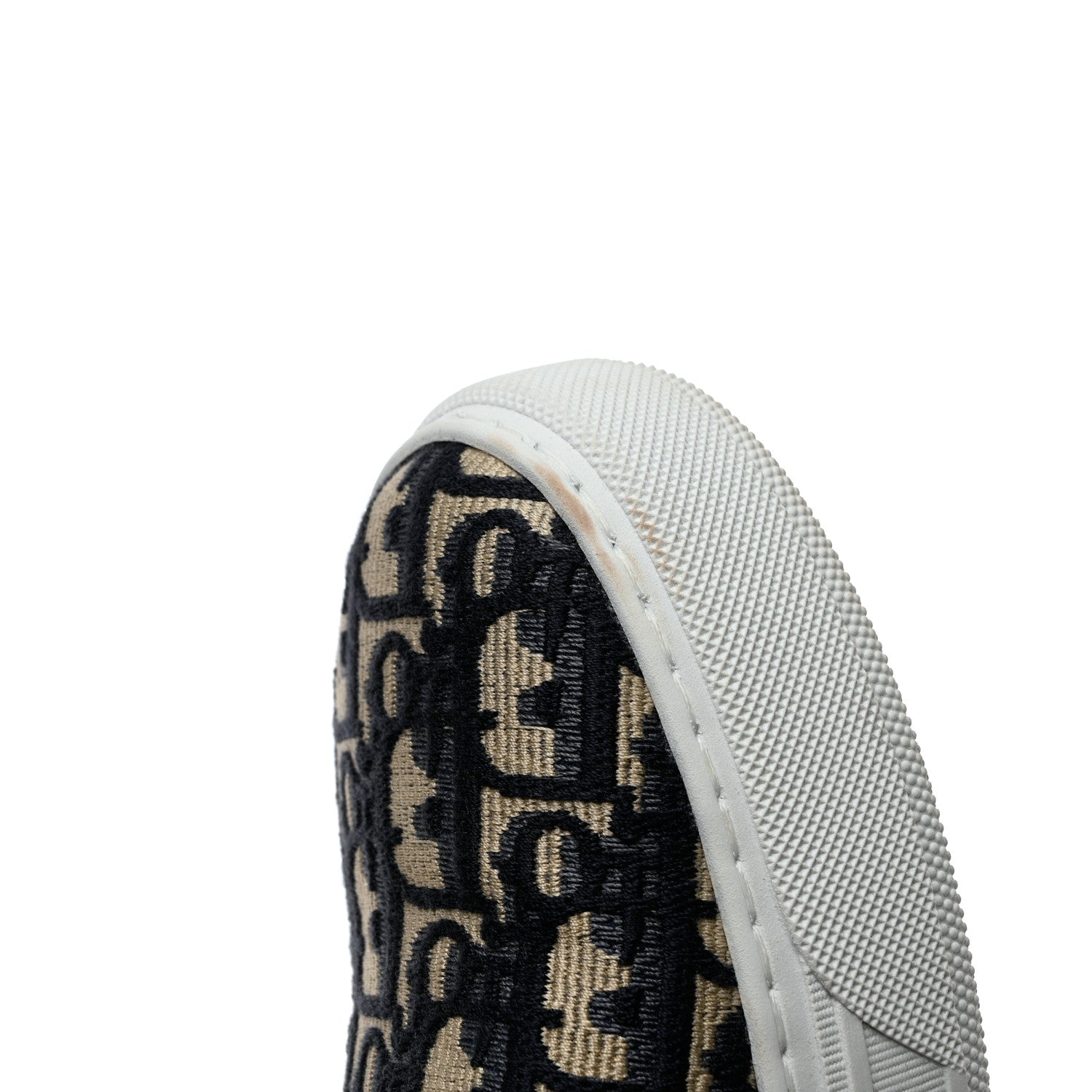 Christian Dior Canvas Oblique Embroidered Womens Solar Slip On Sneakers 37 Deep Blue 9 of 9