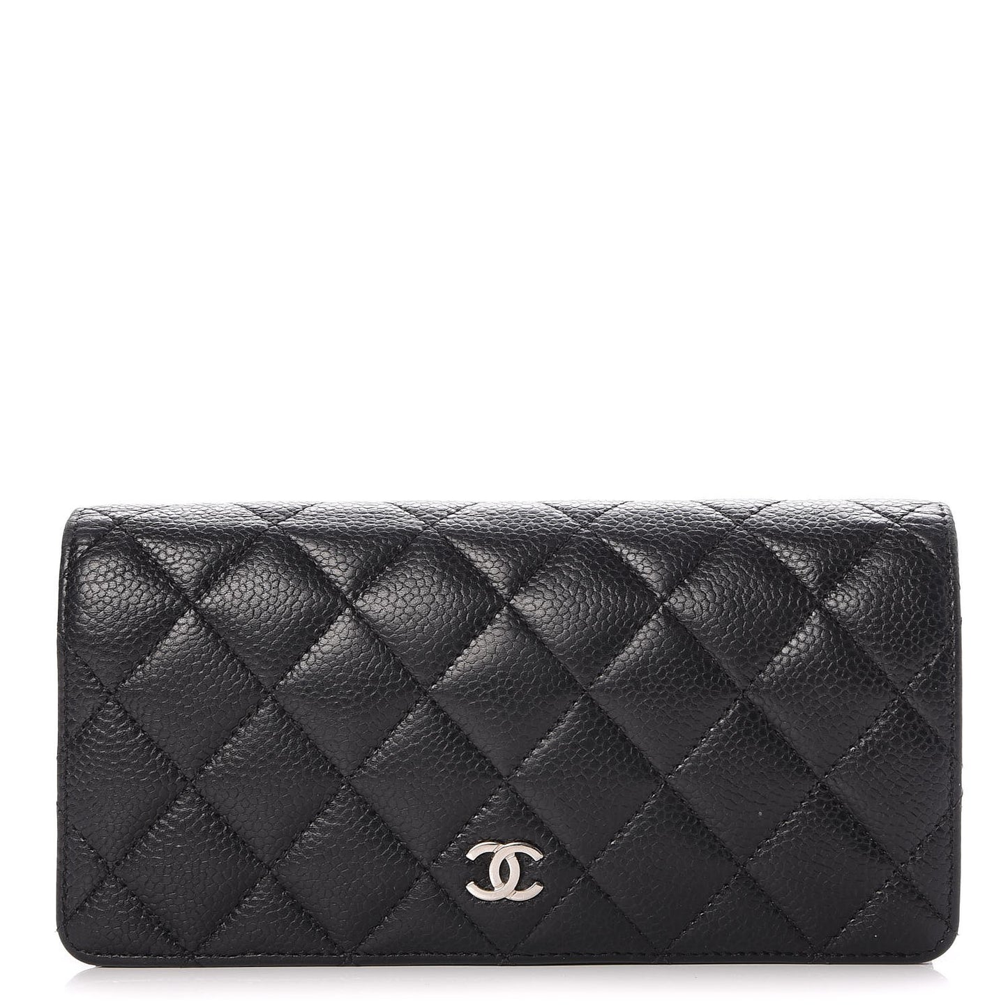 Caviar Quilted Yen Wallet Black
