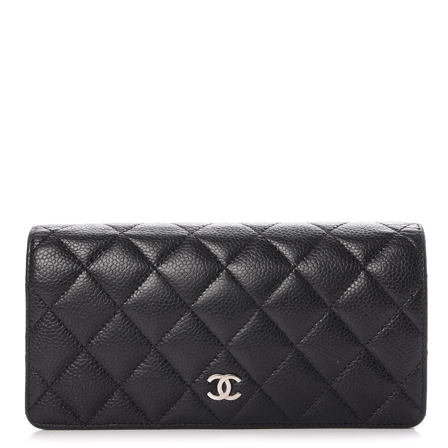Chanel Caviar Quilted Yen Wallet Black 1 of 9