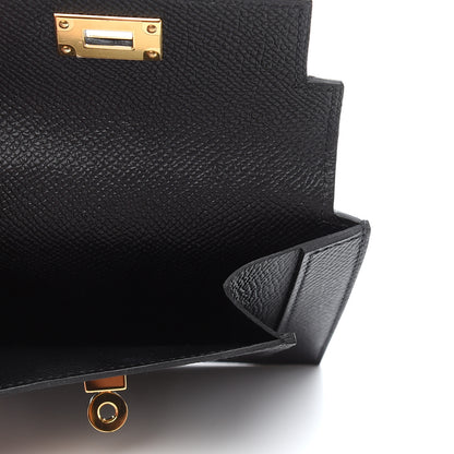 Hermes Epsom Kelly Pocket Compact Wallet Black 5 of 7