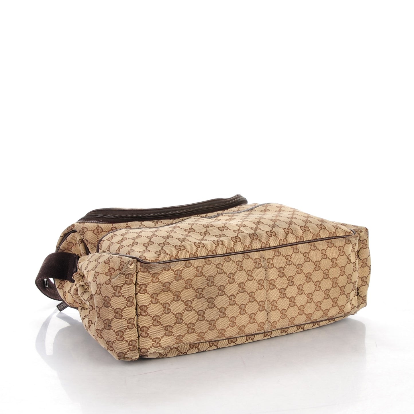 Monogram Natural Pigskin Large Diaper Bag Beige Ebony Cocoa Dark Chocolate