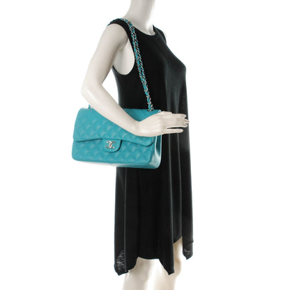 Chanel Lambskin Quilted Jumbo Double Flap Blue 2 of 7