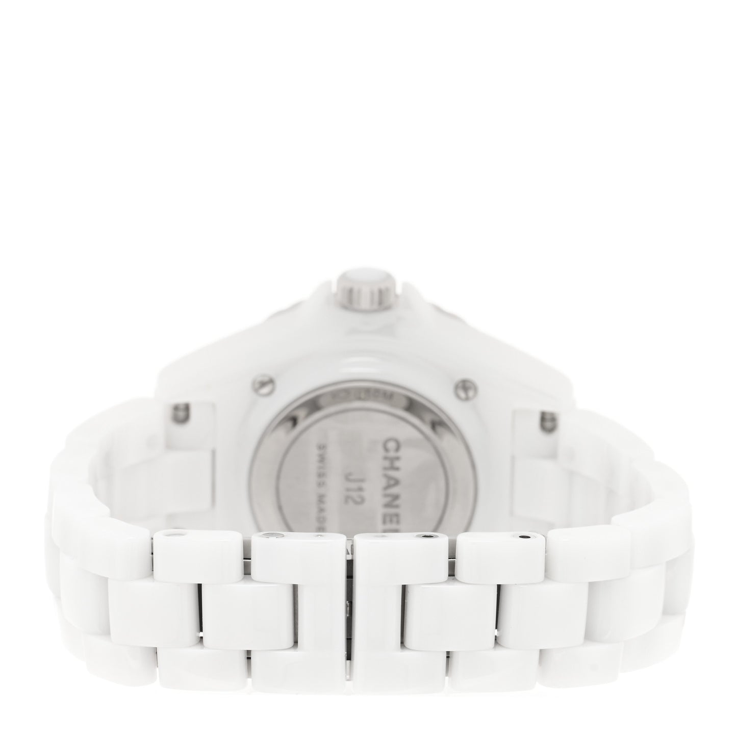 Stainless Steel Ceramic Diamond Bezel 33mm J12 Quartz Watch White