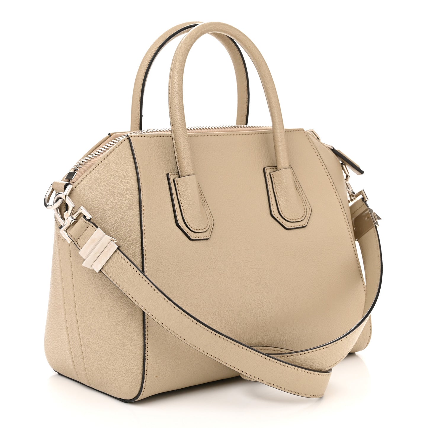 Sugar Goatskin Small Antigona Light Beige