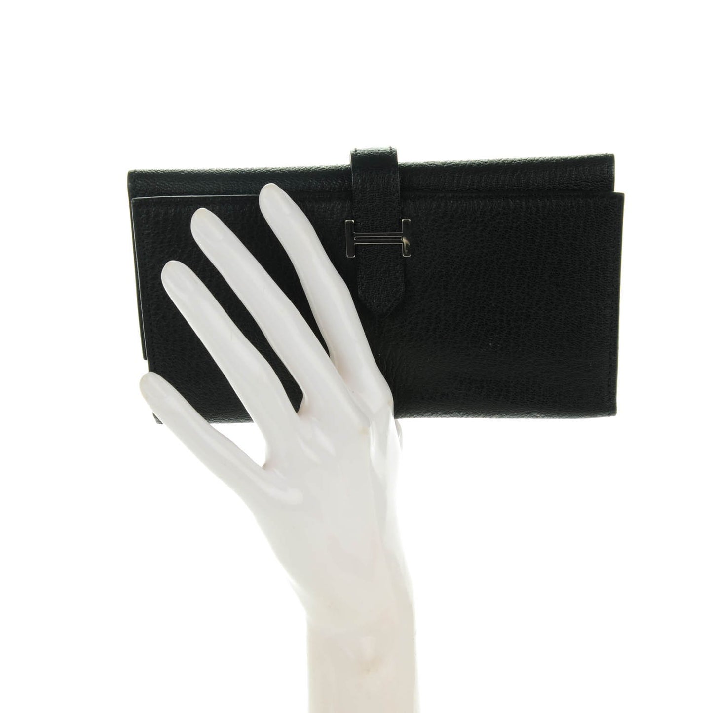 Chevre Mysore Bearn Tri-Fold Wallet Black