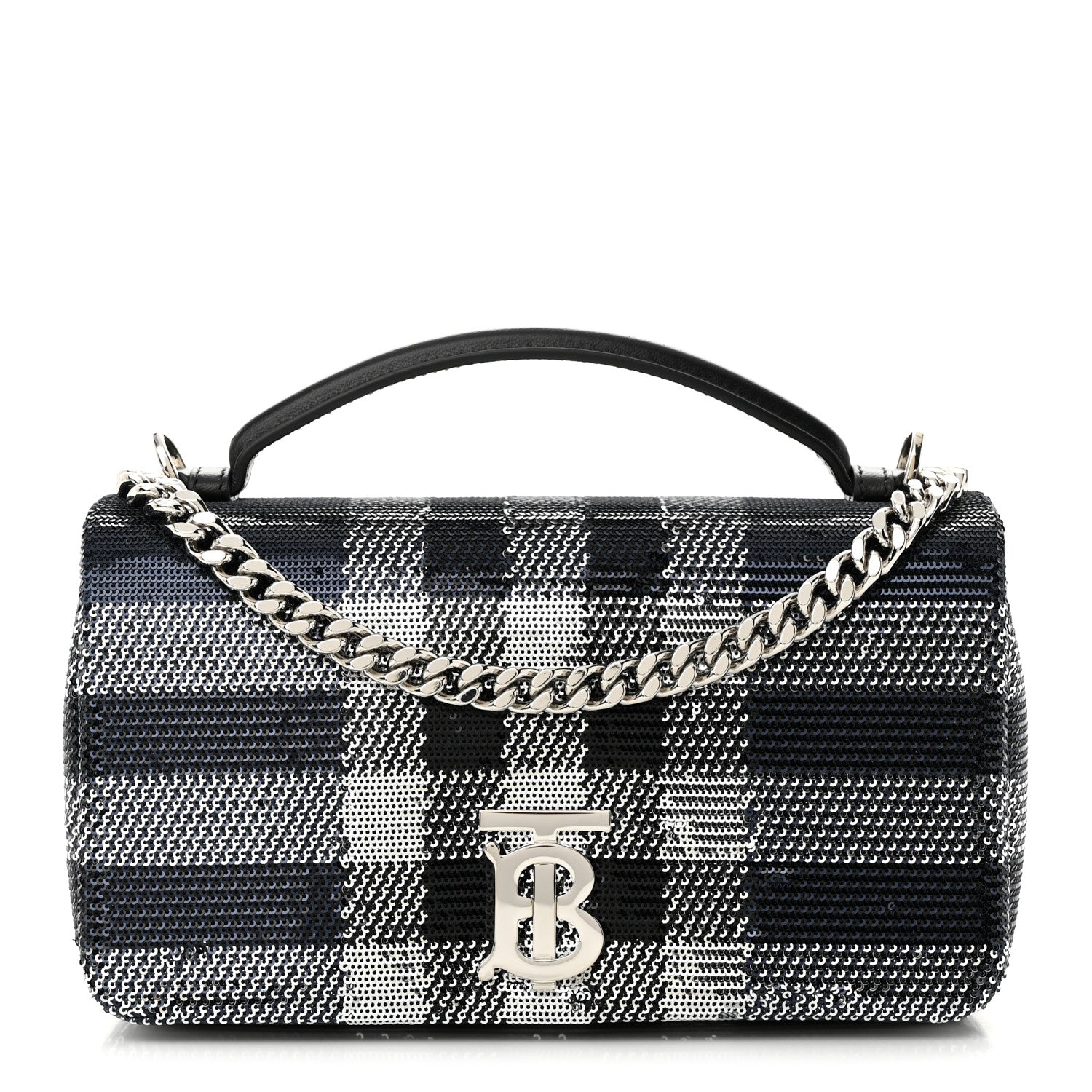 Burberry Sequin Small Lola Bag Dark Charcoal 1 of 11